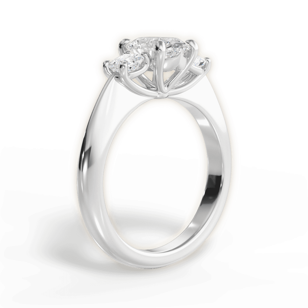 Dorothy Oval Cut Lab Grown Diamond Platinum Engagement Ring - View 2