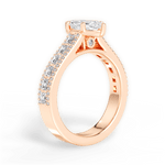 Lynn Marquise Cut Lab Grown Diamond 18Kt Rose Gold Engagement Ring - View 4