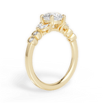 Evelyn Round Cut Lab Grown Diamond 18Kt Yellow Gold Engagement Ring - View 3
