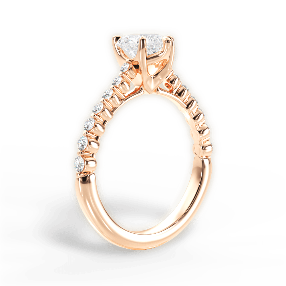 Dana Heart Cut Lab Grown Diamond 18Kt Rose Gold Engagement Ring - View 2