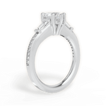 Katie Heart Cut Lab Grown Diamond Platinum Engagement Ring - View 2