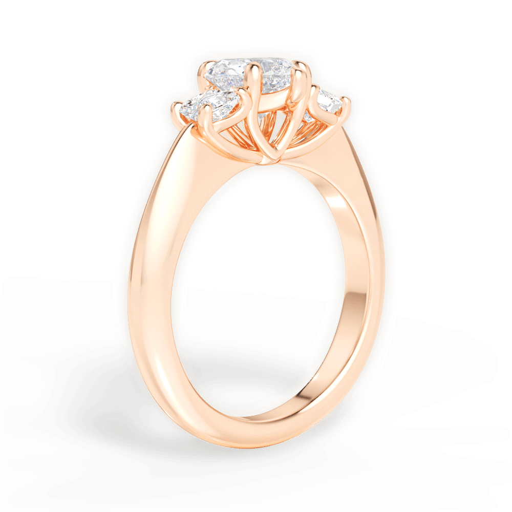 Dorothy Heart Cut Lab Grown Diamond 18Kt Rose Gold Engagement Ring - View 4
