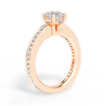 Katelyn Round Cut Lab Grown Diamond 18Kt Rose Gold Engagement Ring - View 2