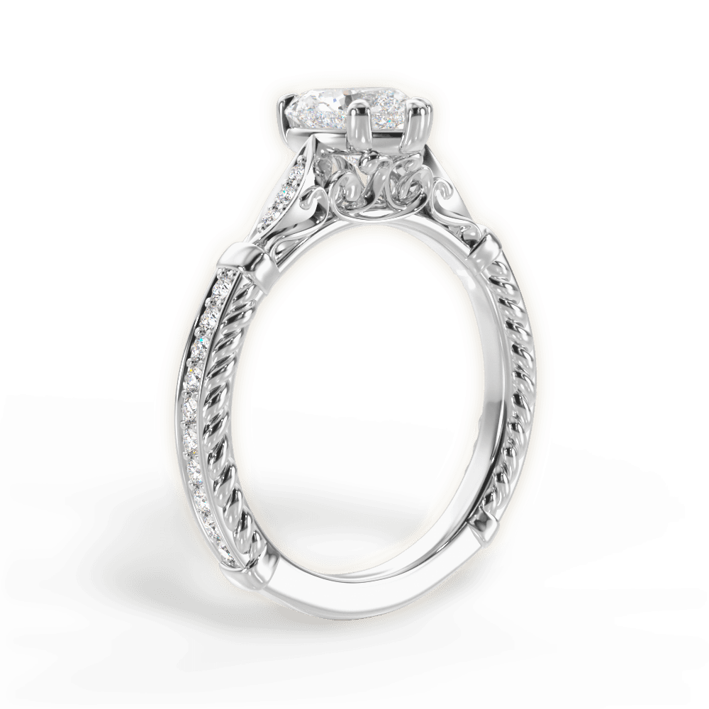 Gabriela Heart Cut Lab Grown Diamond 14Kt White Gold Engagement Ring - View 2