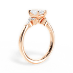 Cynthia Marquise Cut Lab Grown Diamond 18Kt Rose Gold Engagement Ring - View 4