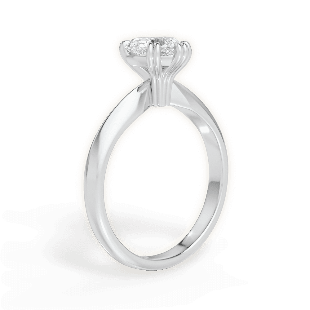 Anastasia Heart Cut Lab Grown Diamond Platinum Engagement Ring - View 3