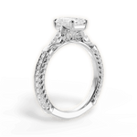 Gabriela Radiant Cut Lab Grown Diamond Platinum Engagement Ring - View 3