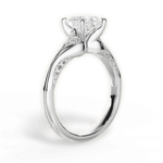 Isabel Princess Cut Lab Grown Diamond Platinum Engagement Ring - View 4
