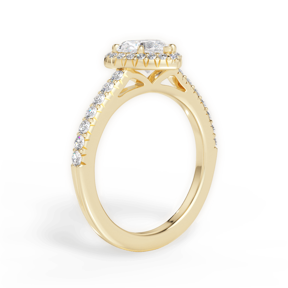 Kathleen Heart Cut Lab Grown Diamond 18Kt Yellow Gold Engagement Ring - View 2
