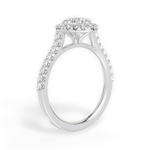 Jackie Cushion Cut Lab Grown Diamond Platinum Engagement Ring - View 3