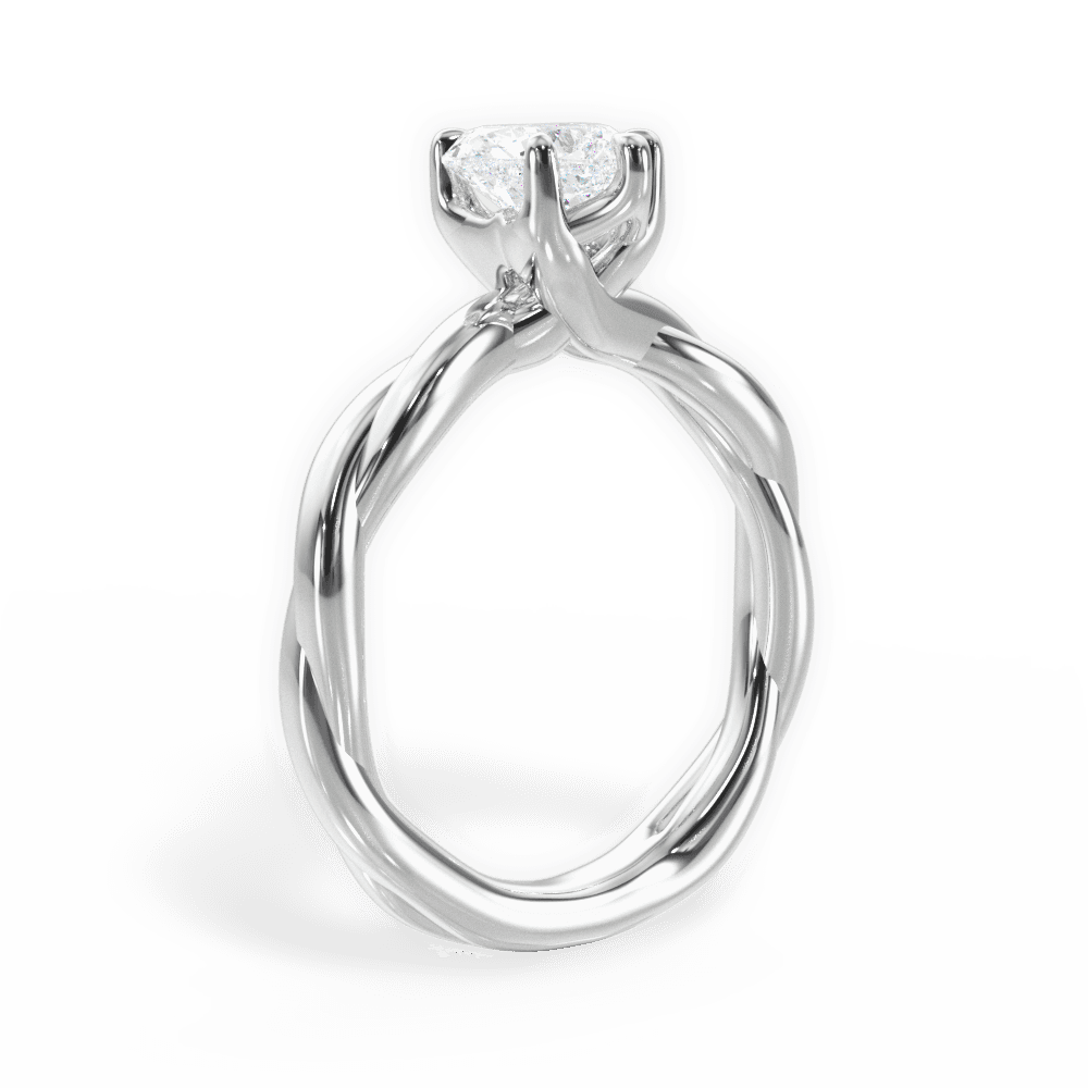 Bianca Heart Cut Lab Grown Diamond Platinum Engagement Ring - View 4