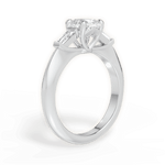 Emily Cushion Cut Lab Grown Diamond 18Kt White Gold Engagement Ring - View 4