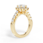 Lacey Pear Cut Lab Grown Diamond 18Kt Yellow Gold Engagement Ring - View 2