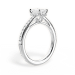 Joan Emerald Cut Lab Grown Diamond Platinum Engagement Ring - View 4