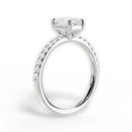 Elsie Emerald Cut Lab Grown Diamond 14Kt White Gold Engagement Ring - View 3