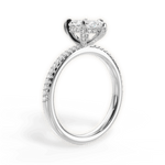 Helen Marquise Cut Lab Grown Diamond 14Kt White Gold Engagement Ring - View 2