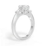 Emily Pear Cut Lab Grown Diamond 14Kt White Gold Engagement Ring - View 3
