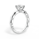 Aaliyah Round Cut Lab Grown Diamond Platinum Engagement Ring - View 2