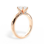 Florence Radiant Cut Lab Grown Diamond 18Kt Rose Gold Engagement Ring - View 2