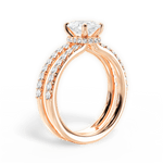 Christie Oval Cut Lab Grown Diamond 18Kt Rose Gold Engagement Ring - View 4