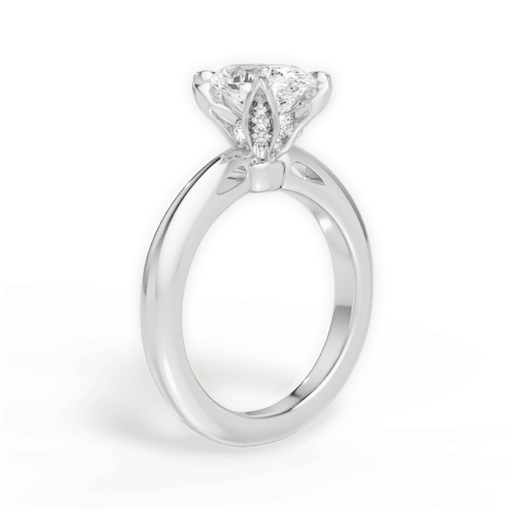 Elaine Oval Cut Lab Grown Diamond Platinum Engagement Ring - View 2