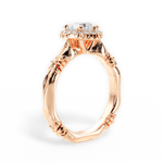 Erica Heart Cut Lab Grown Diamond 18Kt Rose Gold Engagement Ring - View 3