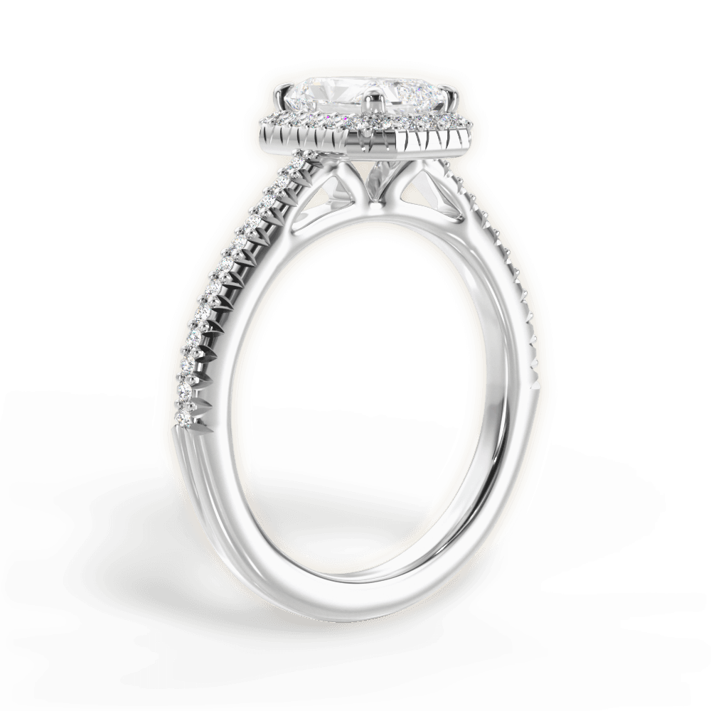Jenny Radiant Cut Lab Grown Diamond 18Kt White Gold Engagement Ring - View 4