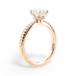 Giselle Radiant Cut Lab Grown Diamond 18Kt Rose Gold Engagement Ring - View 2