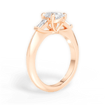 Emily Oval Cut Lab Grown Diamond 18Kt Rose Gold Engagement Ring - View 2