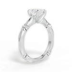 Claire Radiant Cut Lab Grown Diamond 18Kt White Gold Engagement Ring - View 3