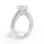 Jessica Cushion Cut Lab Grown Diamond Platinum Engagement Ring - View 3