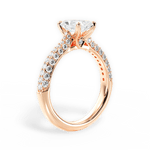 Kira Radiant Cut Lab Grown Diamond 18Kt Rose Gold Engagement Ring - View 2