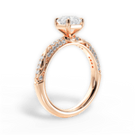 Gloria Asscher Cut Lab Grown Diamond 18Kt Rose Gold Engagement Ring - View 4