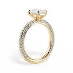 Kristen Radiant Cut Lab Grown Diamond 18Kt Yellow Gold Engagement Ring - View 2