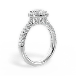 Lucy Round Cut Lab Grown Diamond 14Kt White Gold Engagement Ring - View 2