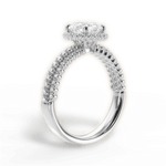 Jocelyn Oval Cut Lab Grown Diamond 14Kt White Gold Engagement Ring - View 4