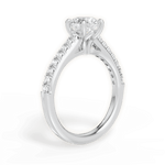 Elizabeth Round Cut Lab Grown Diamond 18Kt White Gold Engagement Ring - View 2