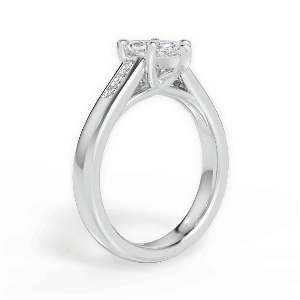 Brittany Marquise Cut Lab Grown Diamond 14Kt White Gold Engagement Ring - View 3