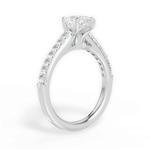 Elizabeth Pear Cut Lab Grown Diamond 18Kt White Gold Engagement Ring - View 3