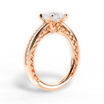 Donna Princess Cut Lab Grown Diamond 18Kt Rose Gold Engagement Ring - View 2