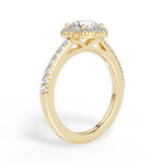 Kathleen Round Cut Lab Grown Diamond 18Kt Yellow Gold Engagement Ring - View 3