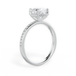 Janice Cushion Cut Lab Grown Diamond Platinum Engagement Ring - View 4