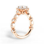 Irene Cushion Cut Lab Grown Diamond 18Kt Rose Gold Engagement Ring - View 3