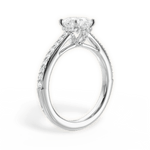 Joan Oval Cut Lab Grown Diamond 18Kt White Gold Engagement Ring - View 3