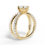 Lauren Marquise Cut Lab Grown Diamond 18Kt Yellow Gold Engagement Ring - View 4