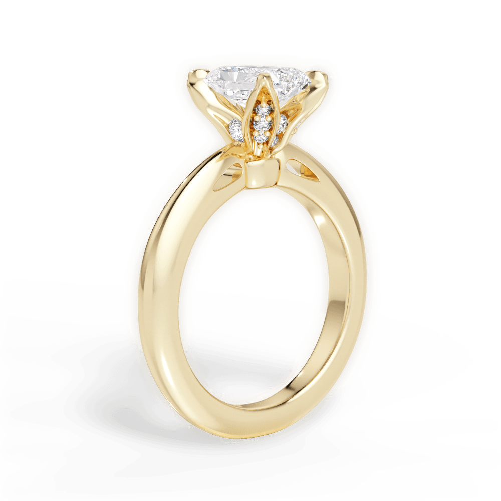 Elaine Radiant Cut Lab Grown Diamond 18Kt Yellow Gold Engagement Ring - View 2