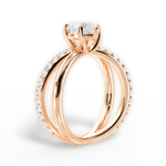 Jennifer Heart Cut Lab Grown Diamond 18Kt Rose Gold Engagement Ring - View 4