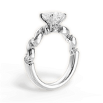 Emma Princess Cut Lab Grown Diamond Platinum Engagement Ring - View 3
