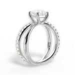 Jennifer Princess Cut Lab Grown Diamond 14Kt White Gold Engagement Ring - View 4