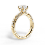 Josephine Asscher Cut Lab Grown Diamond 18Kt Yellow Gold Engagement Ring - View 2